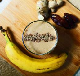 vegan nutty caramel smoothie vata balancing