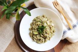 broccoli sunflower pesto brown rice vegan gluten free